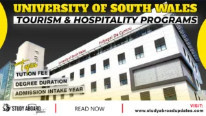 University of South Wales Tourism & Hospitality Science Programs