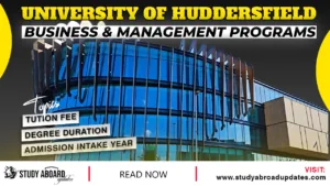 University of Huddersfield Business & Management Programs