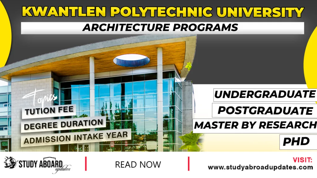 Kwantlen Polytechnic University Architecture Programs