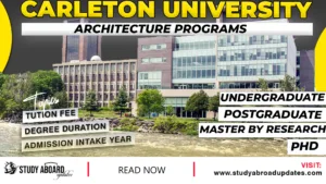 Carleton University Architecture Programs