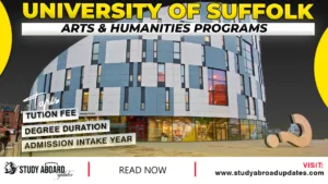 University of Suffolk Arts & Humanities Programs