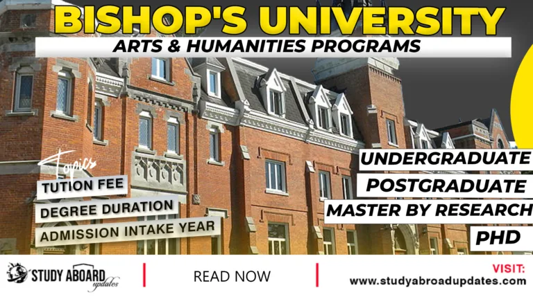 Bishop's University Arts & Humanities Programs