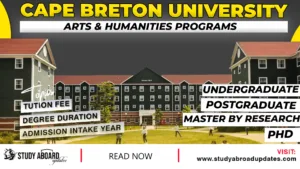 Cape Breton University Arts & Humanities Programs