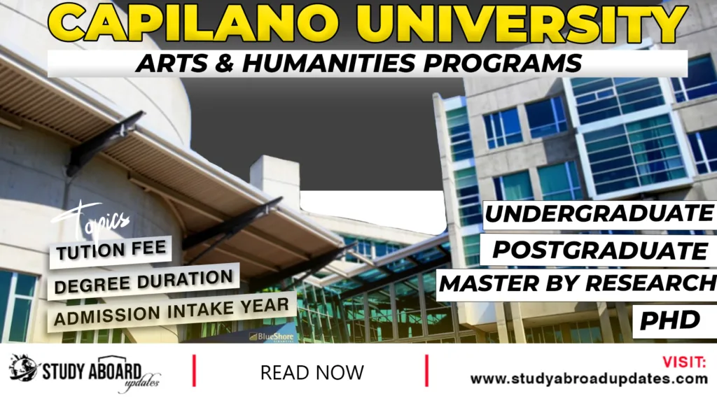 Capilano University Arts & Humanities Programs