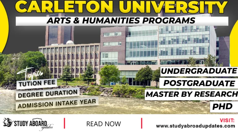 Carleton University Arts & Humanities Programs