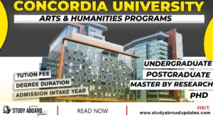 Concordia University Arts & Humanities Programs