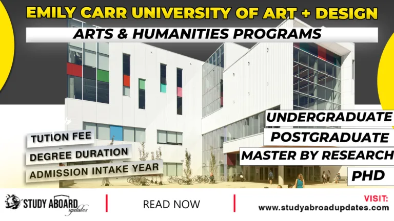 Emily Carr University of Art + Design Arts & Humanities Programs