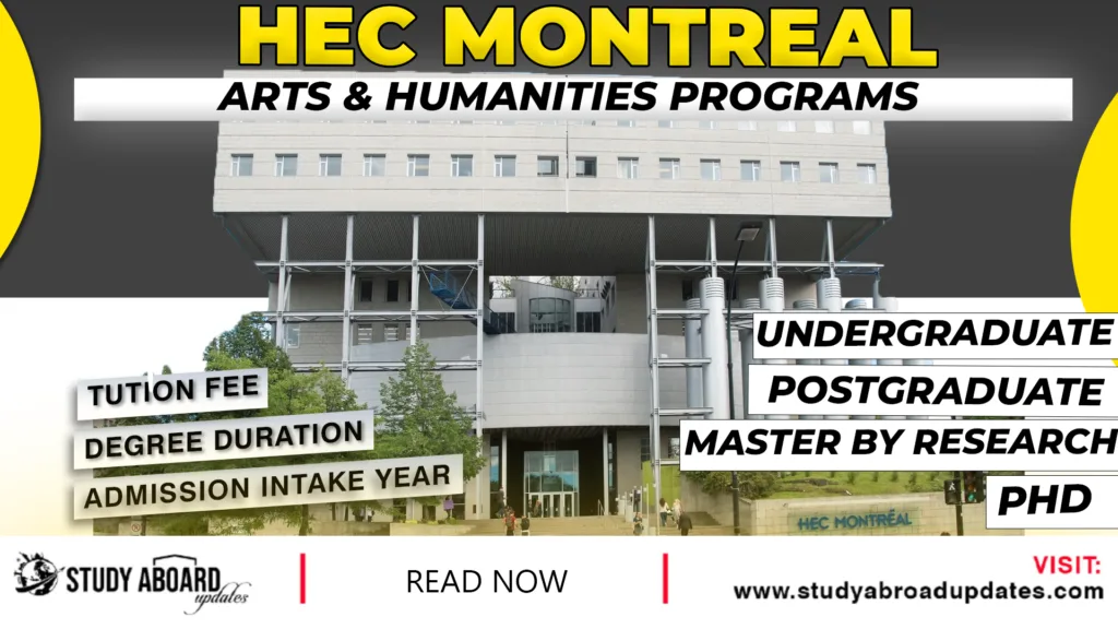 HEC Montreal Arts & Humanities Programs