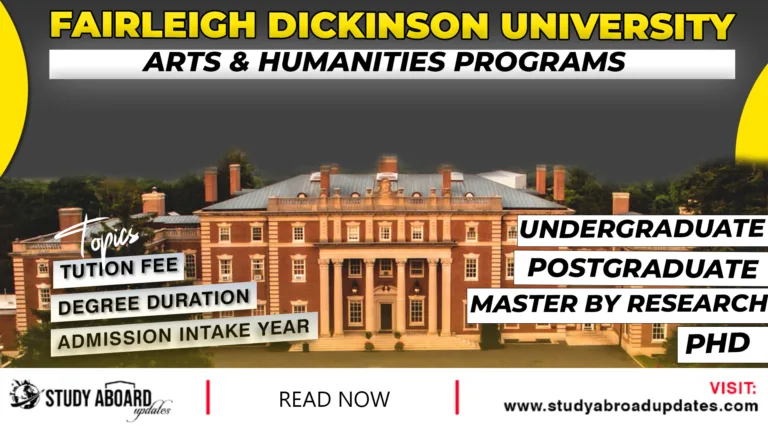 Fairleigh Dickinson University Arts & Humanities Programs