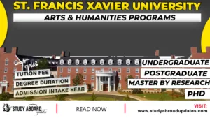 St. Francis Xavier University Arts & Humanities Programs