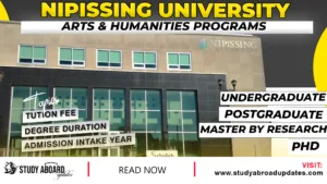 Nipissing University Arts & Humanities Programs