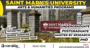 Saint Mary's University Arts & Humanities Programs
