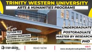 Trinity Western University Arts & Humanities Programs