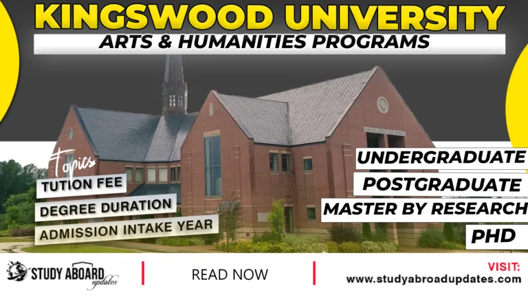 Kingswood University Arts & Humanities Programs