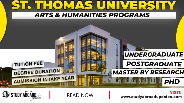 St. Thomas University Arts & Humanities Programs