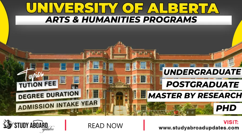 University of Alberta Arts & Humanities Programs