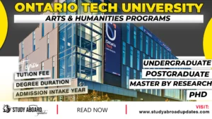 Ontario Tech University Arts & Humanities Programs