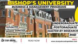 Bishop's University Business & Management Programs