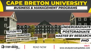 Cape Breton Business & Management Programs