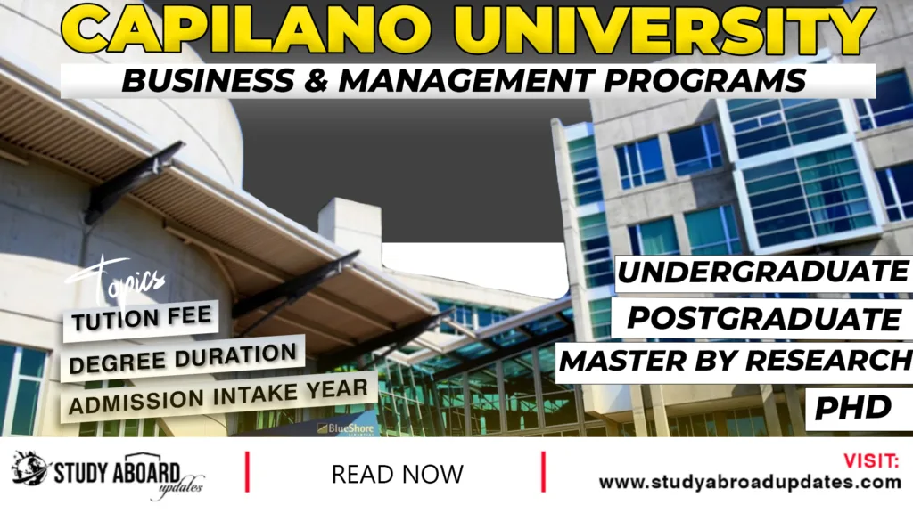 Capilano University Business & Management Programs