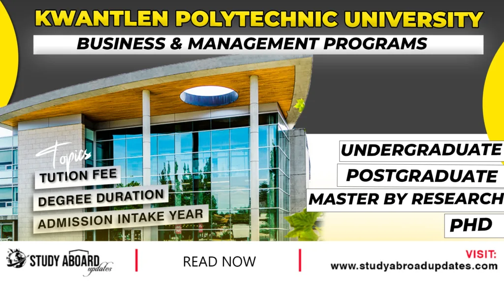 Kwantlen Polytechnic University Business & Management Programs