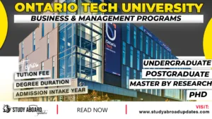 Ontario Tech University Business & Management Programs