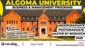 Algoma University Business & Management Programs