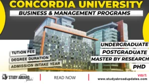 Concordia University Business & Management Programs