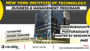 New York Institute of Technology Business & Management Programs