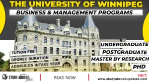 University of Winnipeg Business & Management programs