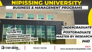Nipissing University Business & Management Programs