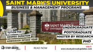 Saint Mary's University Business & Management Programs