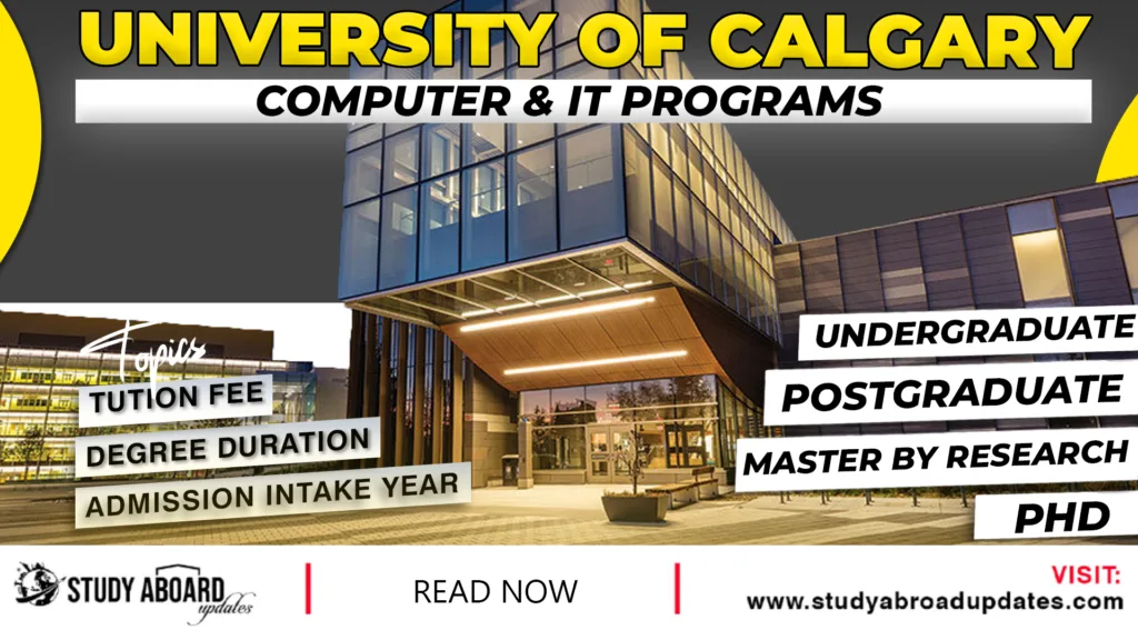 University of Calgary Education Programs