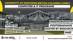 University of Northern British Columbia Computer & IT Programs