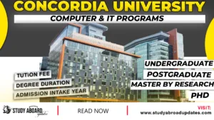Concordia University Computer & IT Programs