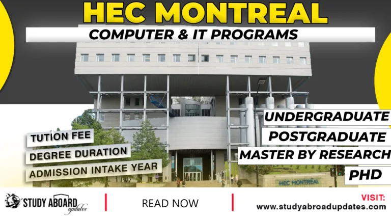 HEC Montreal Computer & IT Programs