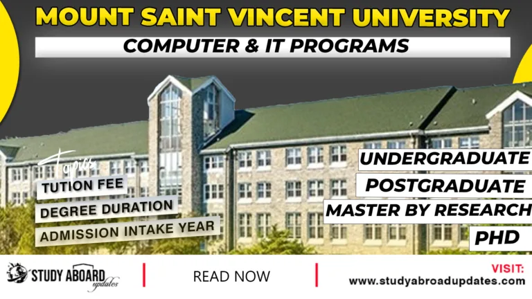 Mount Saint Vincent University Computer & IT Programs