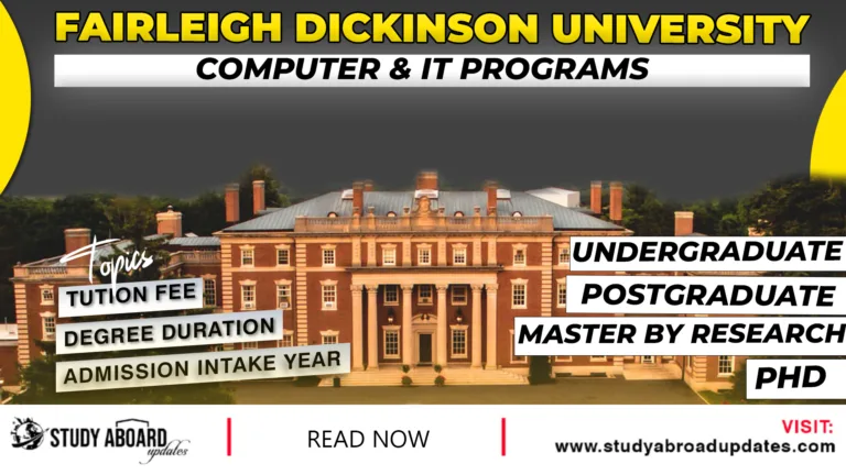Fairleigh Dickinson University Computer & IT Programs