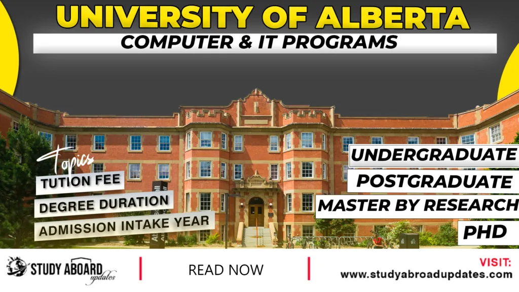 University of Alberta Computer & IT Programs
