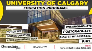 University of Calgary Education Programs