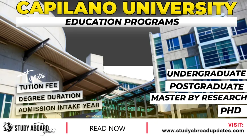 Capilano University Education Programs
