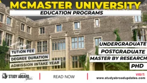 McMaster University Education Programs