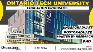 Ontario Tech University Education Programs