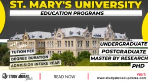 St Mary's University Education Programs