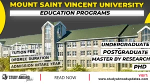 Mount Saint Vincent University Education Programs
