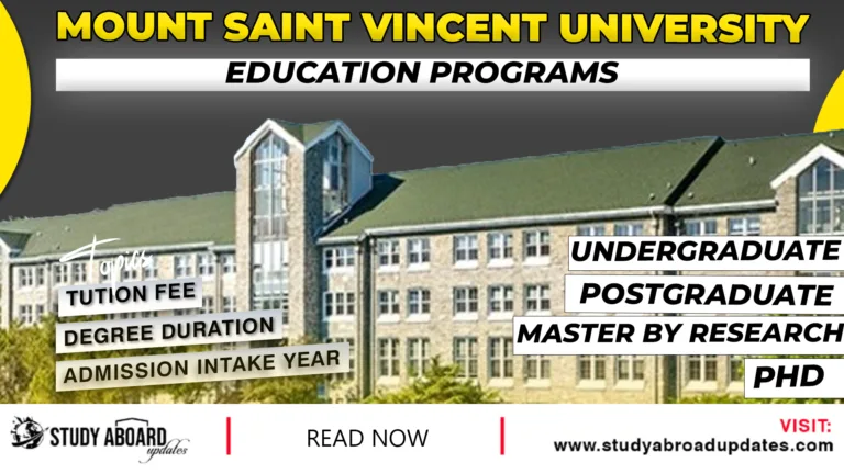 Mount Saint Vincent University Education Programs