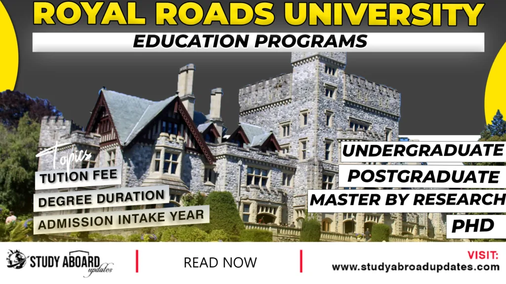 Royal Roads University Education Programs