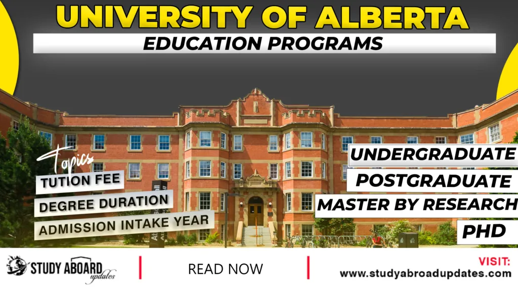 University of Alberta Education Programs