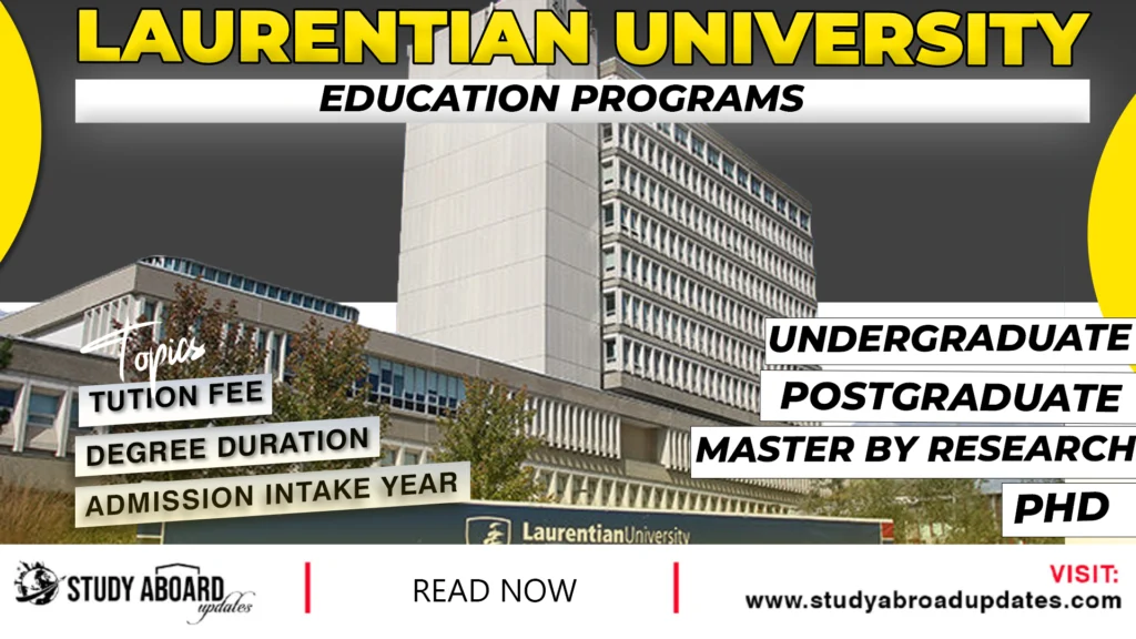 Laurentian University Education Programs