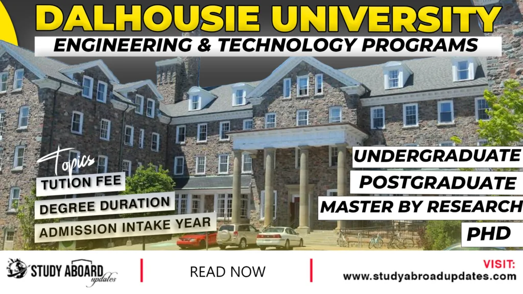 Dalhousie University Engineering & Technology Programs